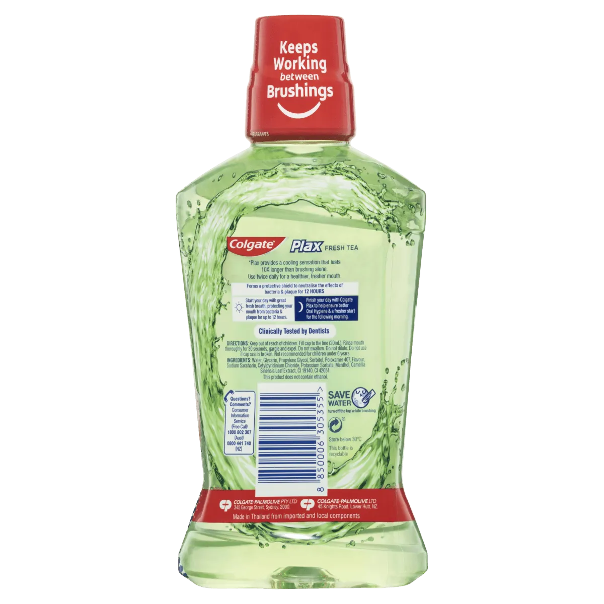 Colgate Plax Fresh Tea Antibacterial Mouthwash 500mL
